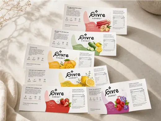 Givre — nutrition label flat lay