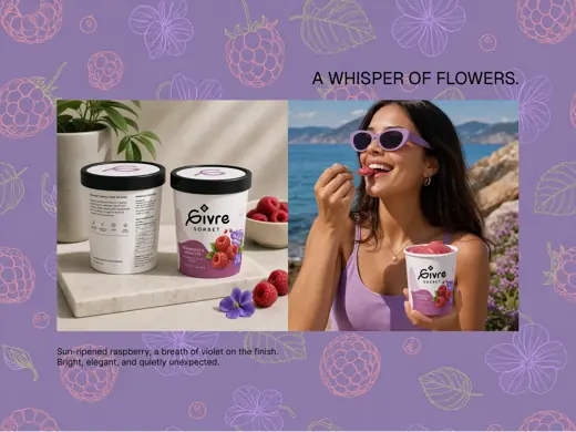 Givre — raspberry violet flavour lifestyle