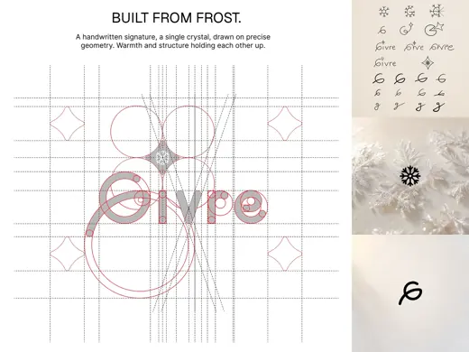 Givre — logo construction grid