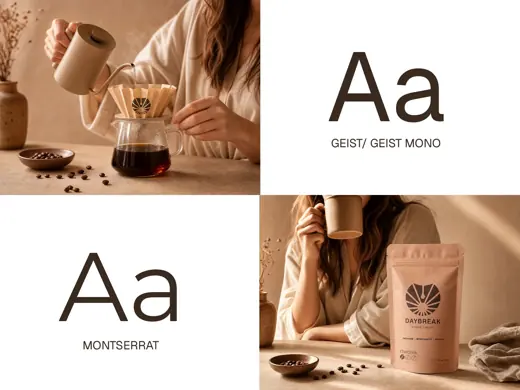 Daybreak — typography and lifestyle brewing