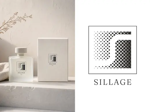 Sillage — bottle and box logo lockup