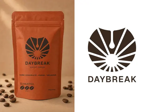 Daybreak — packaging and logo lockup