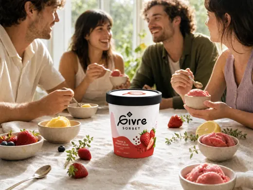 Givre — lifestyle hero, friends sharing sorbet