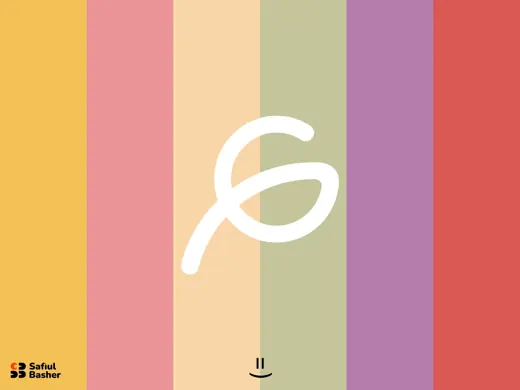 Givre — brand closing logo on colour stripes